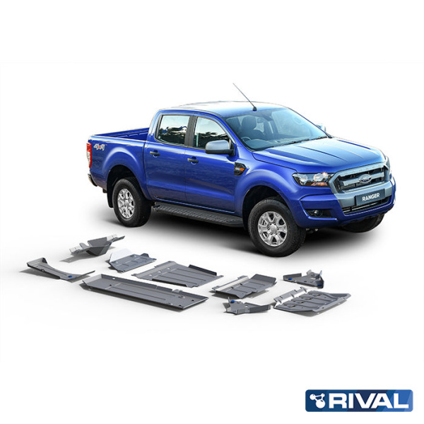 Skid Plates (Sets) Ford Ranger 2011-2015; 2015-2022; 2,2 l. / diesel; 3,2 l. / diesel